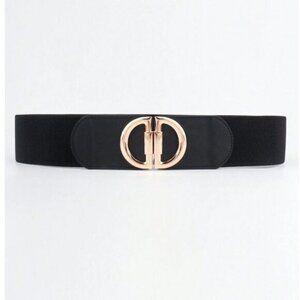D Elastic Belt Wide Belt Black